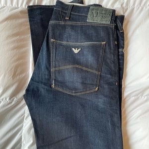 Armani Jeans Deep Navy J45 Jeans - Size 34x34 Regular fit.
